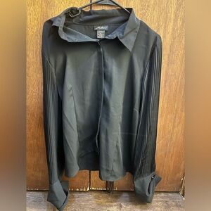 Vintage Milano Button Down Pleated Sleeve w/ Tie Back